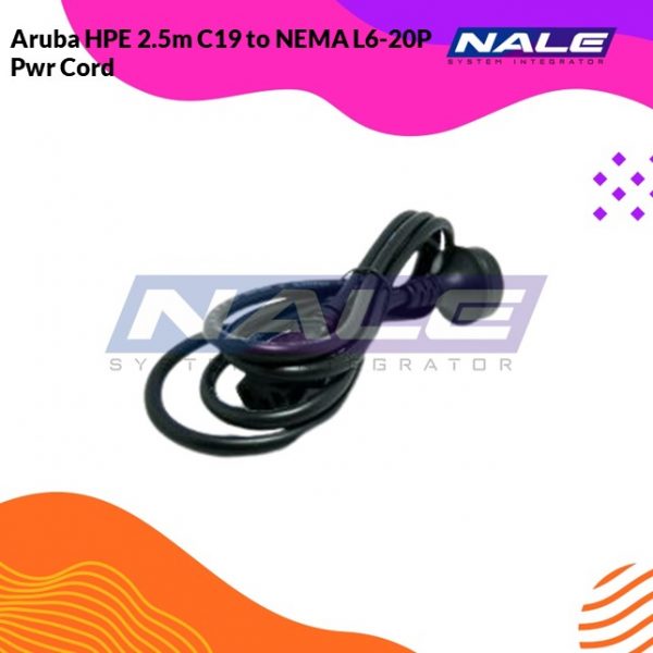 Aruba HPE 2.5m C19 to NEMA L6-20P Pwr Cord