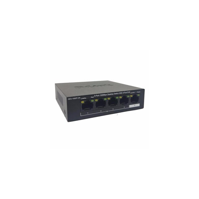 10 D-Link 5-Port 10/100 Switch with 4 PoE Ports DES-1005P-CN - Gambar 1