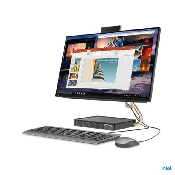 Lenovo IdeaCentre AIO 5 24IOB6 - i7-11700T (8C, 4.6GHz) / 2x 8GB SO-DIMM DDR4-3200 / 512GB SSD M.2 2280 PCIe NVMe + 2TB HDD 5400rpm 2.5" / NVIDIA GeForce MX450 2GB GDDR6